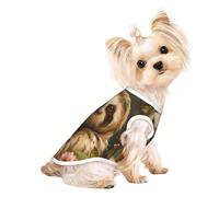 Cute Sloth Print Pet T-Shirt, Sleeveless Pullover Vest For Small Puppy Kitten Indoor Outdoor Wear