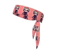Cute Sloth Print Sports Head Tie Bandanas – Comfortable Athletic Sweatbands for Running, Yoga, Cycling, and More