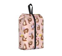Cute Sloth Print Unisex Travel Shoe Storage Bag Camping Lightweight Portable Organizer Pouch