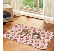 Cute Sloth Printing Pet Absorbent Leather Tablecloth,Pet Absorbent Leather Mat,Tidy Feeding Area For Dogs, Cats,Pets