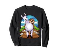 Cute Sloth Riding a Llama Hand-drawn illustration Kids Women Sweatshirt