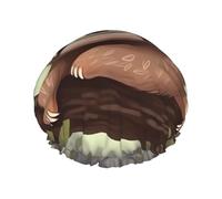 Cute Sloth Shower Cap for Women Men Large Waterproof Shower Bonnet Elastic Band Bathing Hair Hat Spa Salon Caps Double Layered Reusable Bath Caps for Long Hair, Braids