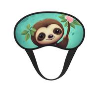 Cute Sloth Sleep Mask Soft Comfortable Eye Mask with Adjustable Strapblackout Eye Sleep Shade Cover for Women Girls Men Travel Yoga Nap Shift Work
