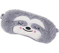 Cute Sloth Sleeping Mask, Soft Fluffy Plush Blindfold Funny Novelty Animal Sleep Mask Eye Cover Eyeshade for Kids Girls Boys Women Men Night Nap Travel Meditation