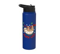 Cute Sloth Sleeping on a Tree Branch Lazy Relax Stainless Steel Insulated Water Bottle