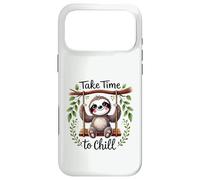 Cute Sloth Take Time to Chill Relaxing Animal Design Case for iPhone 17 Pro Max
