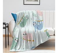 Cute Sloth Throw Blanket - Super Soft Fleece, Warm & Cozy Plush Sloth Blanket for Kids & Adults, 40x50in