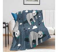 Cute Sloth Throw Blanket - Super Soft Fleece, Warm & Cozy Plush Sloth Blanket for Kids & Adults, 40x50in