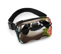 Cute Sloth Waist Bag Fashion Fanny Bag with Adjustable Strap for Outdoor Workout Cycling Unisex, white, 20x13cm, Waist Bag