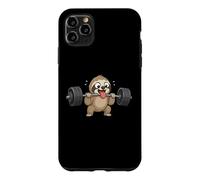 Cute Sloth Weightlifting Fitness Gym Fun Case for iPhone 11 Pro Max