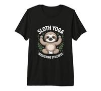 Cute Sloth Yoga Mastering Stillness Meditation Premium T-Shirt