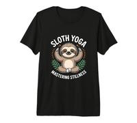 Cute Sloth Yoga Mastering Stillness Meditation Premium T-Shirt