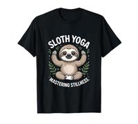 Cute Sloth Yoga Mastering Stillness Meditation T-Shirt