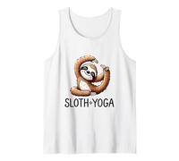 Cute Sloth Yoga Pose Funny Animal Stretching Design Tank Top