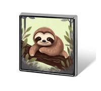 Cute Sloth1 Button Pin Classic Cute Heart Shape Brooch Exquisite Fashionable Badge Elegant Lapel Pin Personalized Pins Button for Clothing Backpack Hat Jackets Decorate