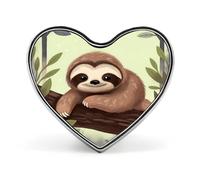 Cute Sloth1 Button Pin Design Your Own Personalized Pin Cute Button Badge Exquisite Heart Badge Fashion Brooch Metal Decorative Lapel Pins for Hat Clothes Backpack
