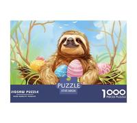 Cute Sloth1000Pieces JigsawPuzzlesAnimal ForAdults Colourful LargePiecePuzzles Age12+byth ThemeFlowersandBirds Fun, Challenging 38x26cm/1000pcs