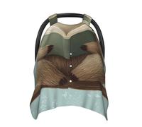 Cute Sloths Reed Book Baby Car Seat Cover Soft Baby Nursing Cover Infant Carseat Stroller Cover for Girls and Boys