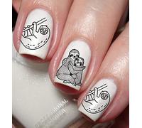 Cute Slow Sloth Nail Art Decal Sticker