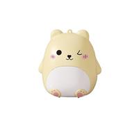 Cute Small Bear Portable Double-Layer Compartment Going Out Packed Separately Medicine Storage Box Plastic Five Grids Pill Box (Yellow)