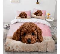 Cute Small Duvet Cover Set, Teddy Bears Bedding Sets with Zipper Closure, Soft Cozy Microfiber Duvet Cover and 2 Pillow Cases 40 x 60 cm A956