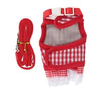 Cute Small Pet Rabbit Vest Leash Breathable Design Hedgehog Ferret Lace Hem Hook Loop (METRO)