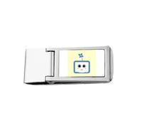 Cute Small tv Original fcartoon Slim Money Clip Stainless Holder Pocket Wallet