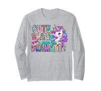 Cute Smart and a Little bit Dramatic Funny Unicorn Kid Girls Long Sleeve T-Shirt
