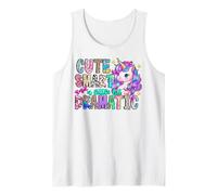 Cute Smart and a Little bit Dramatic Funny Unicorn Kid Girls Tank Top