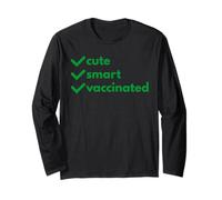 Cute Smart Vaccinated Funny Pro Science Checkmark Meme Long Sleeve T-Shirt