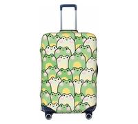 cute smile frog green Kawaii Travel Luggage Covers - Elasticity Suitcase Covers Protector for Luggage 18-32 Inch
