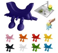 Cute Smiley Hanging Sponge Holder with Drainage,3D Printed Sponge Holder,Funny Sponges Stand for for Scrub Daddy Holders,Kitchen Sink Accessories Organizer Storage Utility Declutter Gadgets (D)