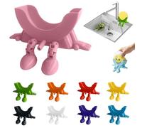 Cute Smiley Hanging Sponge Holder with Drainage,3D Printed Sponge Holder,Funny Sponges Stand for for Scrub Daddy Holders,Kitchen Sink Accessories Organizer Storage Utility Declutter Gadgets (C)