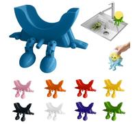 Cute Smiley Hanging Sponge Holder with Drainage,3D Printed Sponge Holder,Funny Sponges Stand for for Scrub Daddy Holders,Kitchen Sink Accessories Organizer Storage Utility Declutter Gadgets (E)