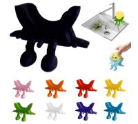 Cute Smiley Hanging Sponge Holder with Drainage,3D Printed Sponge Holder,Funny Sponges Stand for for Scrub Daddy Holders,Kitchen Sink Accessories Organizer Storage Utility Declutter Gadgets (F)