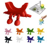 Cute Smiley Hanging Sponge Holder with Drainage,3D Printed Sponge Holder,Funny Sponges Stand for for Scrub Daddy Holders,Kitchen Sink Accessories Organizer Storage Utility Declutter Gadgets (H)