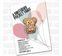 Cute Smiley Koala Balloons Happy Birthday Personalised Gift Pocket Hug