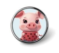 Cute Smiling Animal Round Badge Pin Funny 1 Inch Button Brooch Lapel Pins Fashion Hat Shirt Pin Tie Tack Pinback Buttons Badge Party Supplies Decor Badges For Clothing Coat Hat Dress For Men Women