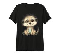 Cute Smiling Baby Meerkat Animal Illustration Premium T-Shirt