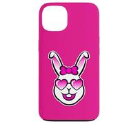 Cute Smiling Bunny Happy Face With Pink Sunglasses And A Bow Case for iPhone 13
