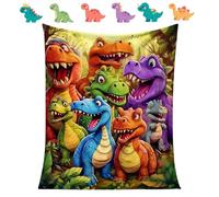 Cute Smiling Dinosaur Blanket, Dinosaur Blankets For Boys, Soft Funny Throw Blanket Cute, Smiling Dinosaurs Hd Digital Print Flannel, For Kids Home Bedroom & Couch Bed Decor (150*200cm(60*80)