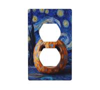 Cute Smiling Halloween Pumpkin Outlet Cover Light Switch Cover Decorative 1 Gang Wall Plate for Kitchen Room Bathroom Size 7x11.4cm