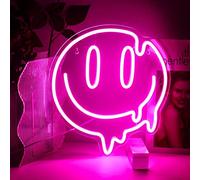 Cute Smiling LED Neon Light,Neon Smiley Sign,Acrylic Neon Sign,for Bedroom,Children's Room,Shopping Mall,Bar,Party,Wedding Decoration (Smiling Face 3)