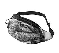 Cute Smiling Sloth Running Fanny Pack Belt Bag with Adjustable Strap for Women Men Sports Fitness Hands Free Wallet Waist Bag