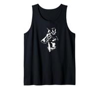 Cute Smooth Collie Silhouette Portrait Dog mom Herding Dogs Tank Top