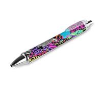 Cute Smooth Writing Pen Premium Retractable Ballpoint Pen With Quick Dry Ink Rainbow Animal Zebra Tiger Cheetah Leopard Print Splatter