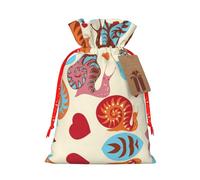 Cute Snail Christmas Drawstring Sack Gift Bag, Lightweight And Cute In Design