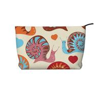 Cute Snail Corduroy Makeup Bag with Stylish and Durable Zipper Design