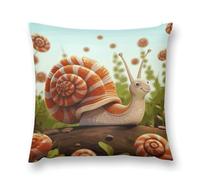 Cute Snail Cushion Cover Plush Throw Pillow Case Lovely Pillowcase For Bedroom Sofa Chair Christmas 45X45Cm