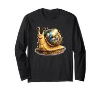 Cute Snail Disco Ball Party Animal Design for Nature Lovers Long Sleeve T-Shirt
